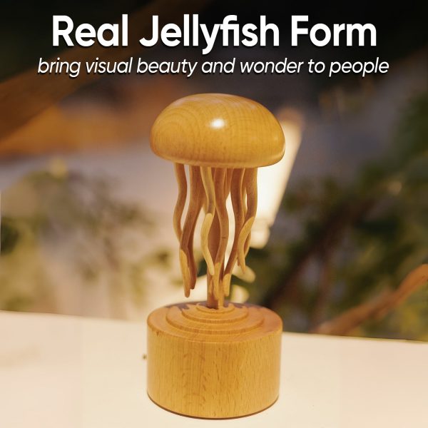Handmade Self-healing Wooden Mechanical Jellyfish Creative Gift for Child. Christmas or Birthday New House Decoration Supplies - Image 3