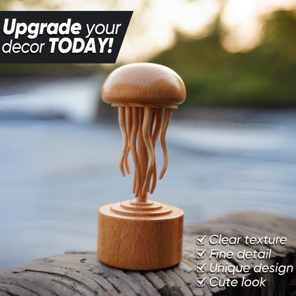 Handmade Self-healing Wooden Mechanical Jellyfish Creative Gift for Child. Christmas or Birthday New House Decoration Supplies - Image 5