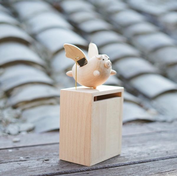 Bro wood craft Handmade Cured Wooden Mechanical Flying Pig Creative Christmas or Birthday Gift New House Decoration Supplies (2nd Edition) - Image 5