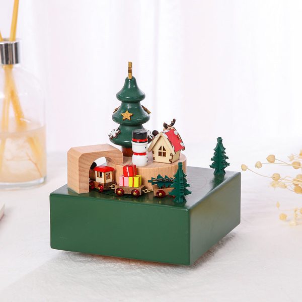 Classical Music Box. Music Box Wooden Clockwork Christmas Decoration Ornaments Crafts Beech Holiday Gifts - Image 5