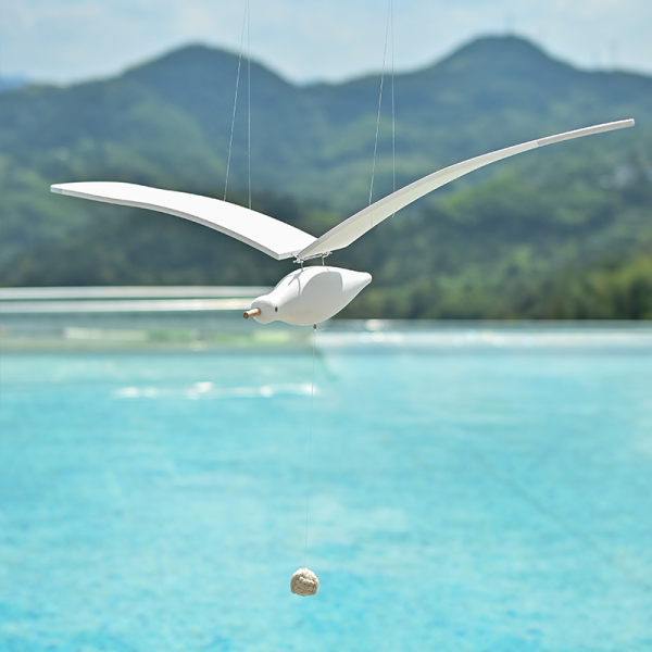 Hanging Flying Flapping Seagull Wooden Seagull Collectible Modern Soaring Seagulls Hanging Ornaments for Dorm Restaurant Apartment Decor - Image 2