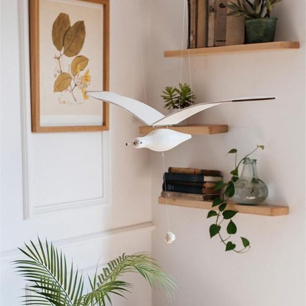 Hanging Flying Flapping Seagull Wooden Seagull Collectible Modern Soaring Seagulls Hanging Ornaments for Dorm Restaurant Apartment Decor - Image 8